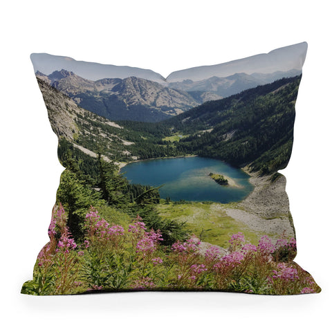 Kevin Russ Cascade Summer Wildflowers Outdoor Throw Pillow