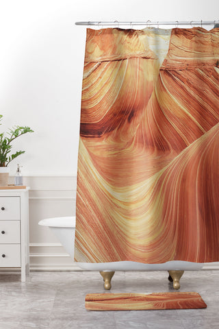 Kevin Russ The Desert Wave Shower Curtain And Mat