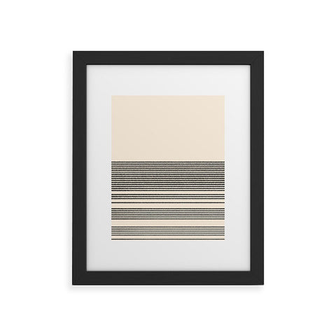 Kierkegaard Design Studio Organic Stripes Minimalist Black Framed Art Print