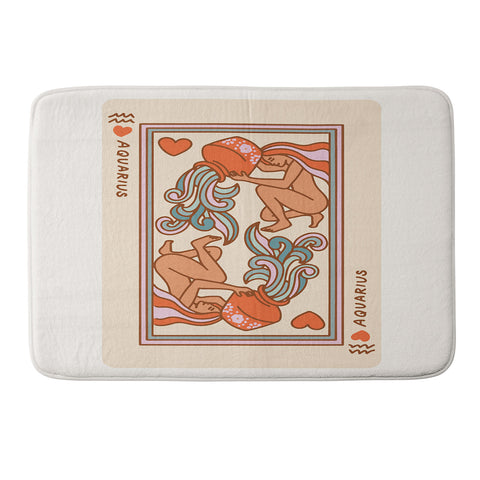 Kira Aquarius Playing Card Memory Foam Bath Mat