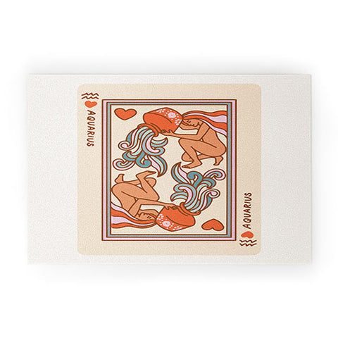 Kira Aquarius Playing Card Welcome Mat