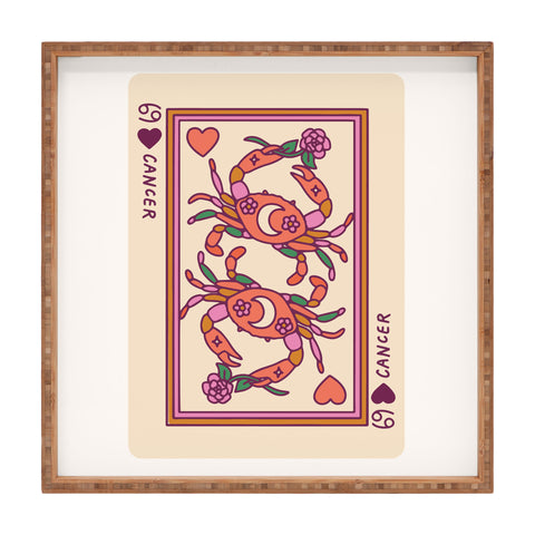 Kira Cancer Playing Card Square Tray