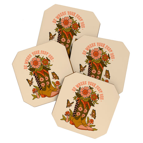 Kira Cowgirl Quote Coaster Set