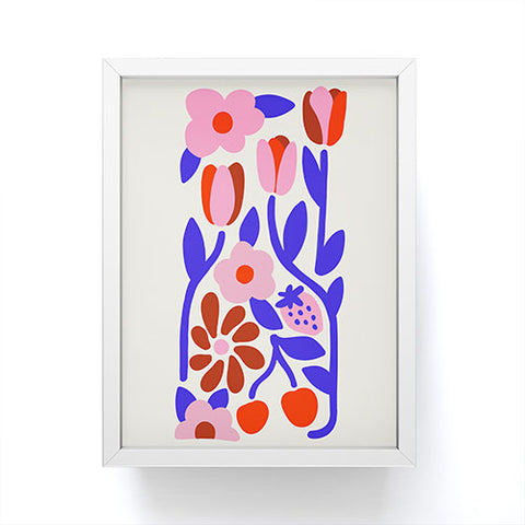 Kira Folk Flowers Framed Mini Art Print
