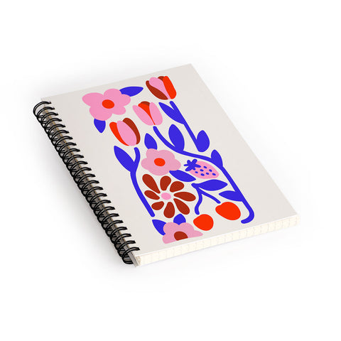 Kira Folk Flowers Spiral Notebook