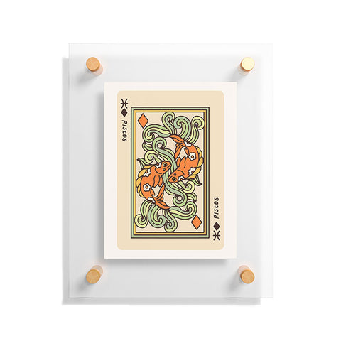 Kira Pisces Playing Card Floating Acrylic Print