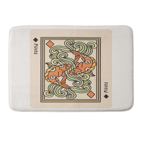 Kira Pisces Playing Card Memory Foam Bath Mat