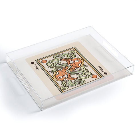 Kira Pisces Playing Card Acrylic Tray