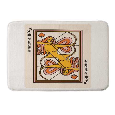 Kira Sagittarius Playing Card Memory Foam Bath Mat