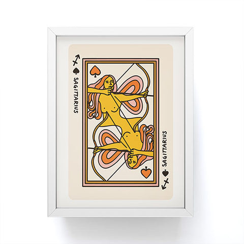Kira Sagittarius Playing Card Framed Mini Art Print