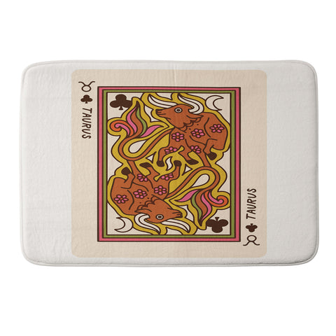 Kira Taurus Playing Card Memory Foam Bath Mat