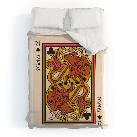 Kira Taurus Playing Card Duvet Cover
