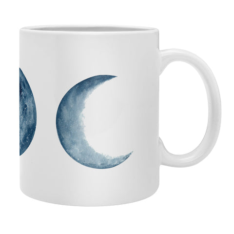 Kris Kivu Blue Moon Phases Watercolor Coffee Mug