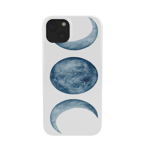 Kris Kivu Blue Moon Phases Watercolor Phone Case
