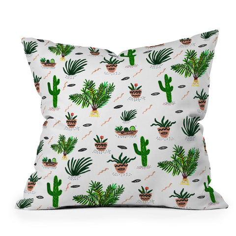 Kris Tate Plants Are My Friends Outdoor Throw Pillow