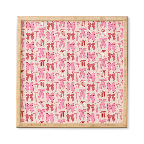 KrissyMast Bows in red and pink Framed Wall Art