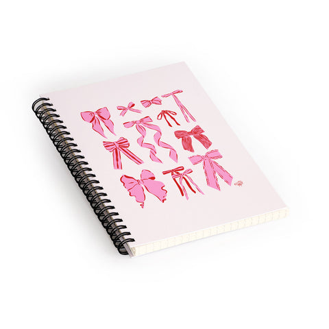 KrissyMast Bows in red and pink Spiral Notebook