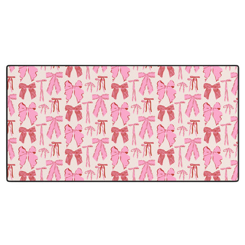 KrissyMast Bows in red and pink Desk Mat