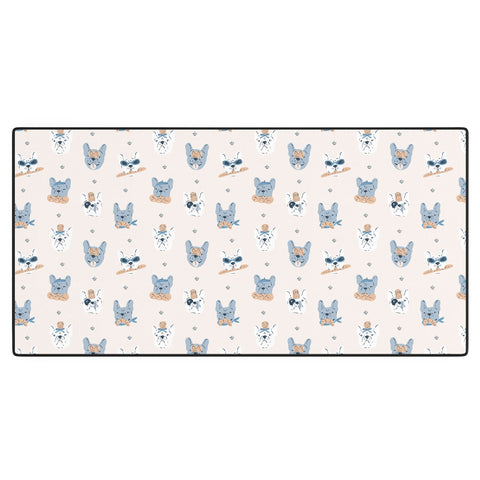 KrissyMast French Bulldogs with Pastries Desk Mat