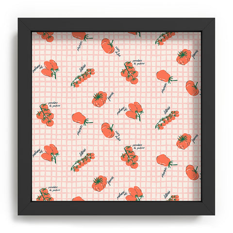 KrissyMast Italian Tomatoes on Gingham Recessed Framing Square