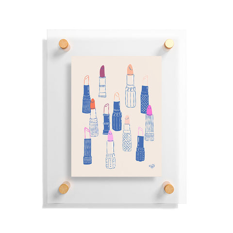 KrissyMast Lipstick Tubes Illustration Floating Acrylic Print