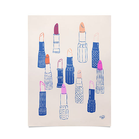 KrissyMast Lipstick Tubes Illustration Poster