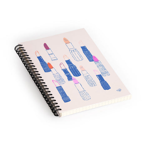 KrissyMast Lipstick Tubes Illustration Spiral Notebook