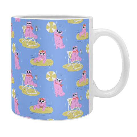 KrissyMast Pink Summer Cat Coffee Mug
