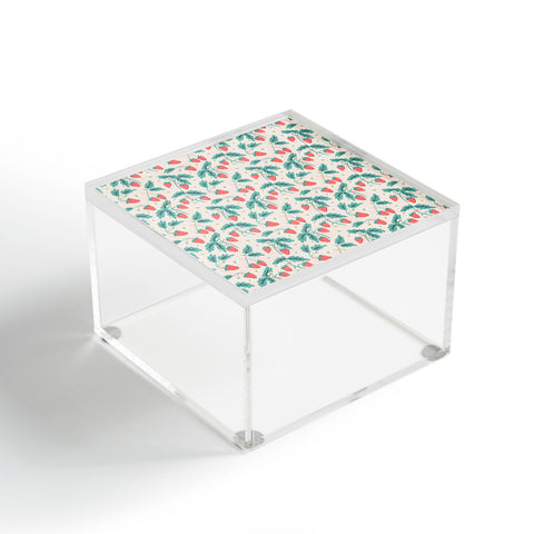 KrissyMast Strawberries with Flowers Acrylic Box