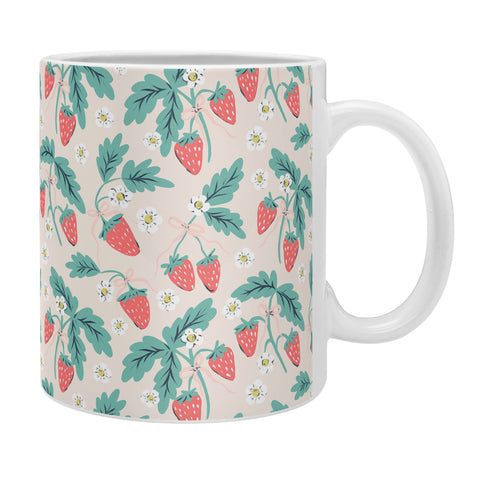 KrissyMast Strawberries with Flowers Coffee Mug
