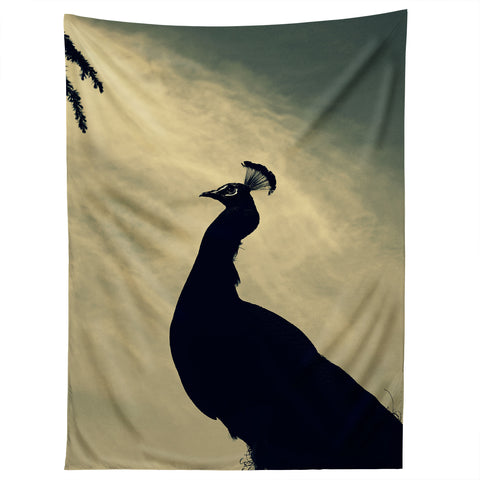 Krista Glavich Peacock Silhouette Tapestry