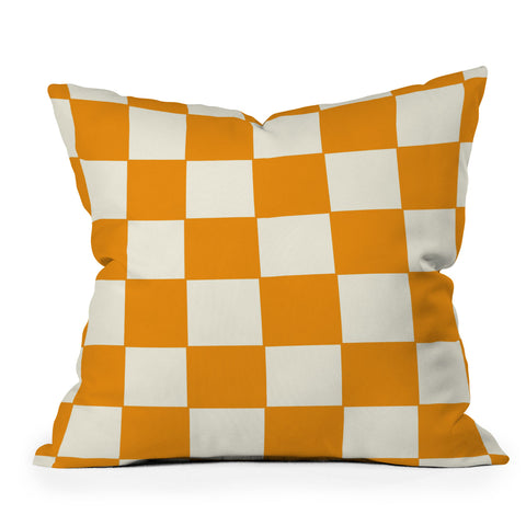 Lane and Lucia Citrus Check Pattern Outdoor Throw Pillow