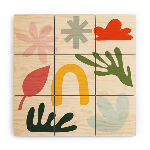 Lane and Lucia Collection of Happy Things Wood Wall Mural