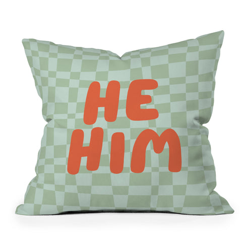 Lane and Lucia He Him Pronouns Outdoor Throw Pillow