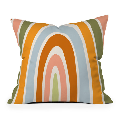 Lane and Lucia Late Summer Rainbow Outdoor Throw Pillow