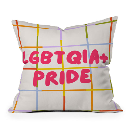 Lane and Lucia LGBTQIA Pride Outdoor Throw Pillow