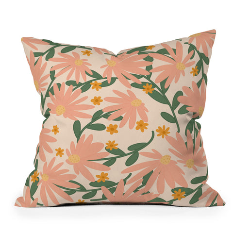 Lane and Lucia Meadow of Autumn Wildflowers Outdoor Throw Pillow