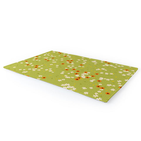 Lane and Lucia Orange Poppies and Wildflowers Area Rug