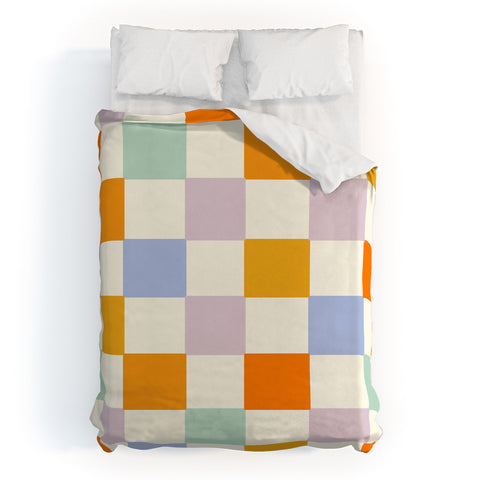 Lane and Lucia Rainbow Check Pattern Duvet Cover