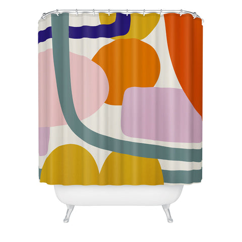 Lane and Lucia Rainbow Collage Shower Curtain