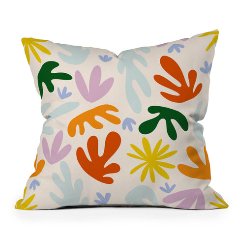 Lane and Lucia Rainbow Matisse Pattern Outdoor Throw Pillow
