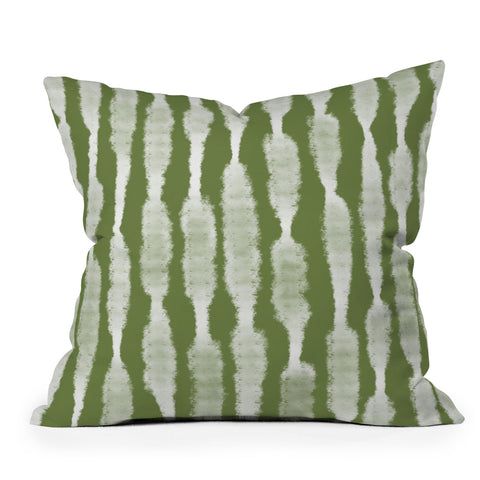 Lane and Lucia Tie Dye no 2 in Green Outdoor Throw Pillow