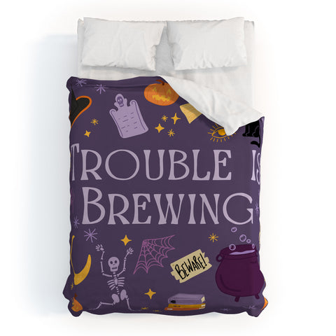 Lane and Lucia Trouble Is Brewing Duvet Cover