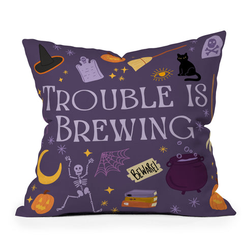 Lane and Lucia Trouble Is Brewing Throw Pillow