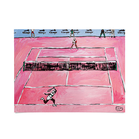 Lara Lee Meintjes Womens Tennis Match on Pink Poster