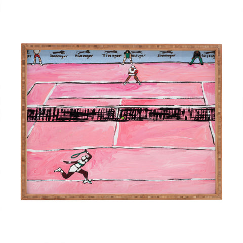 Lara Lee Meintjes Womens Tennis Match on Pink Rectangular Tray