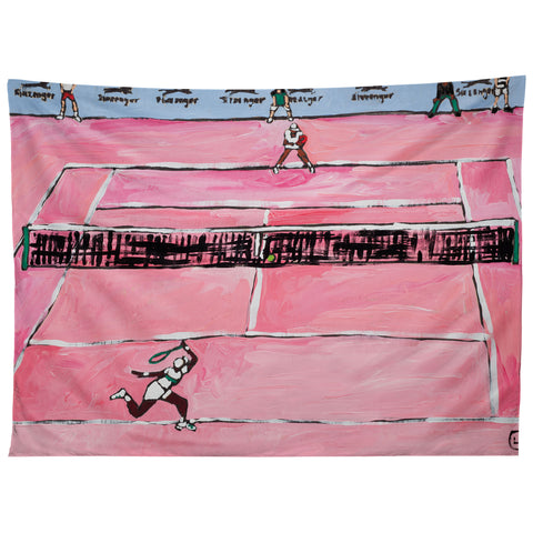 Lara Lee Meintjes Womens Tennis Match on Pink Tapestry