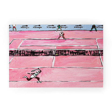 Lara Lee Meintjes Womens Tennis Match on Pink Welcome Mat