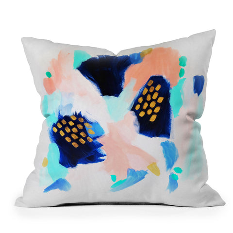 Laura Fedorowicz Blush Abstract Outdoor Throw Pillow