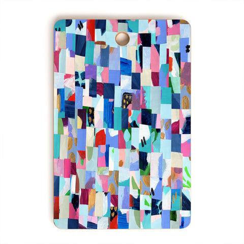 Laura Fedorowicz Fabulous Collage Blue Cutting Board Rectangle